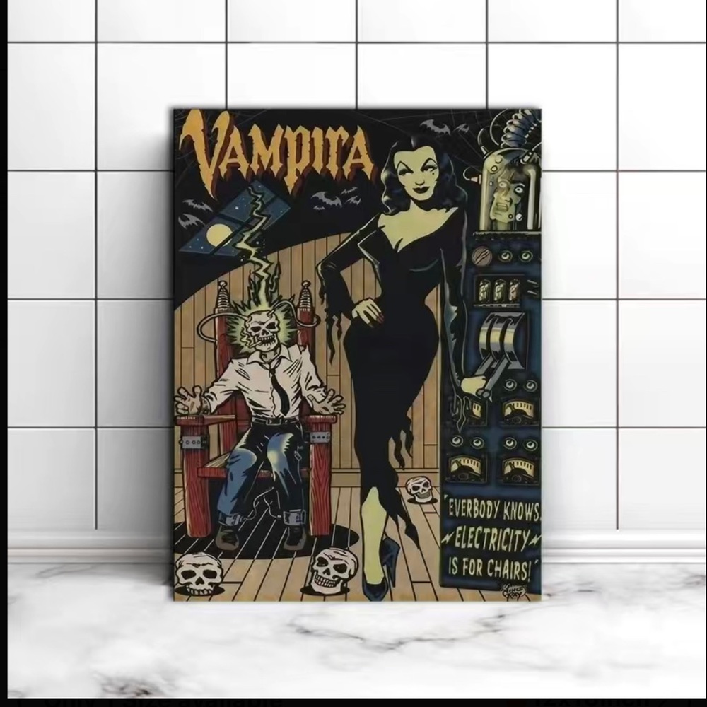 New vampira canvas print 12x16 inch